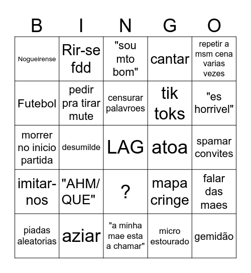Rodrigues bingo Card
