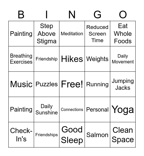 Fireside Tea Initiative Bingo Card