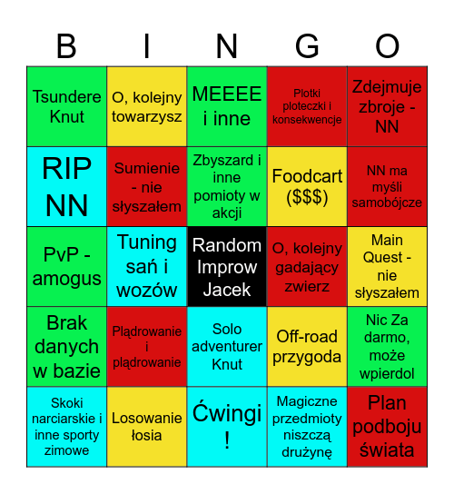ICEWIND DALE 003 Bingo Card