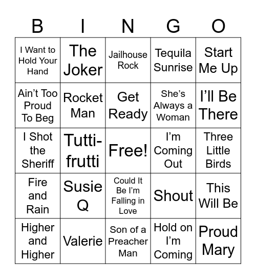 Extra -24 Bingo Card