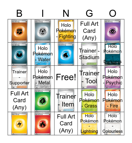 Pokémon Rips Bingo Card