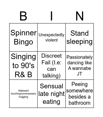 Spinner Bingo Card