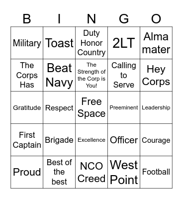 PPW Bingo Card