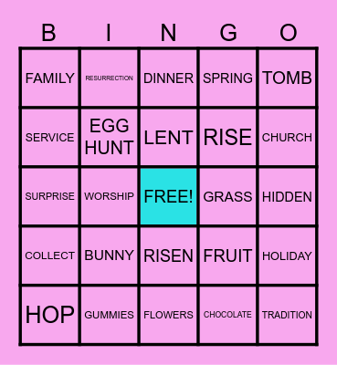 EASTER BINGO Card