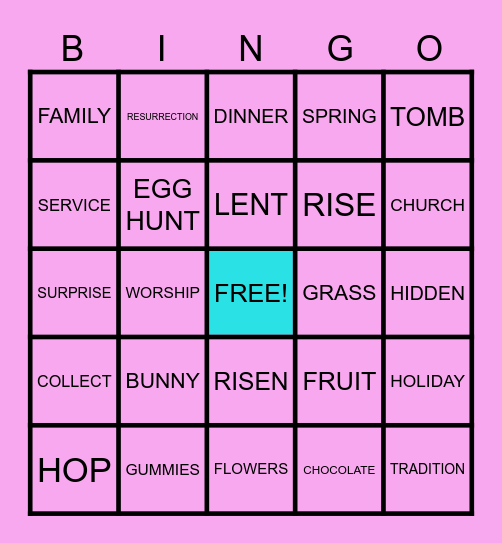 EASTER BINGO Card