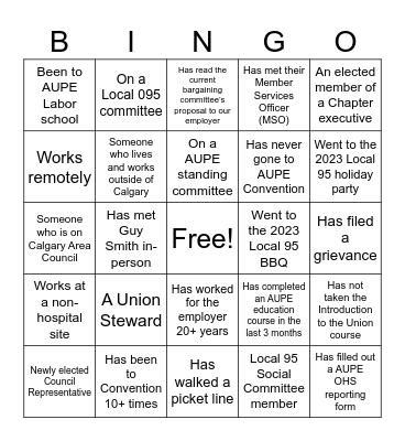 Find the Council Member Bingo Card