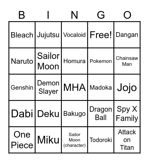 Bingo Card