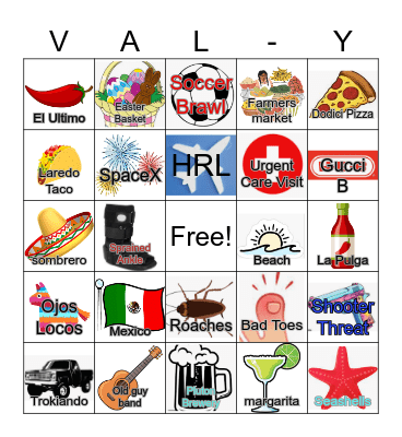 MEXICO Bingo Card