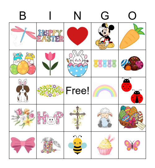 Easter Bingo Card