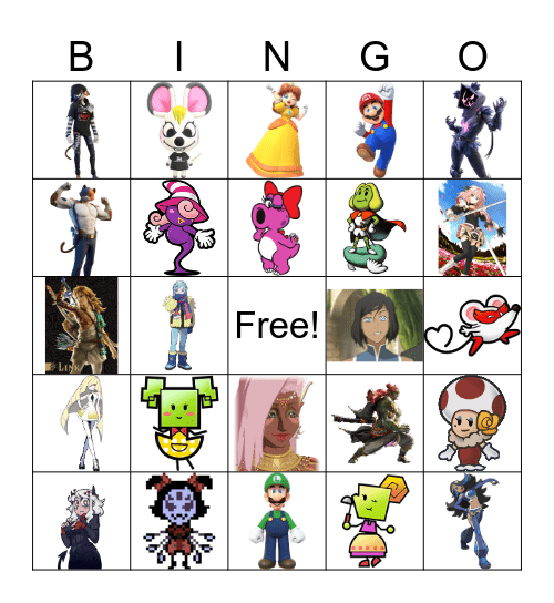 Characters I Simp For Bingo Card