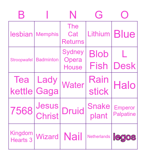 Infinite Craft Bingo Card