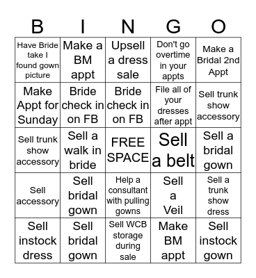 WCBingo Card