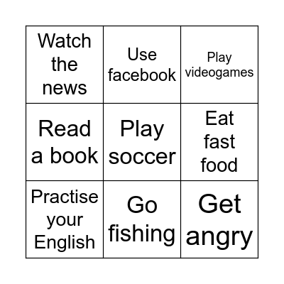 B I N G O Bingo Card