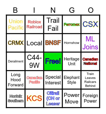 RSR Bingo! Bingo Card