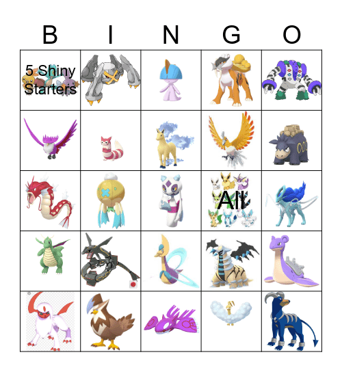 Shiny Bingo Card