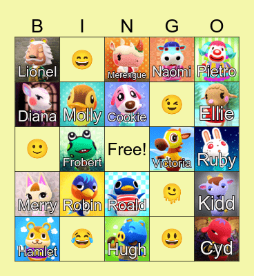 Animal Crossing Bingo Card