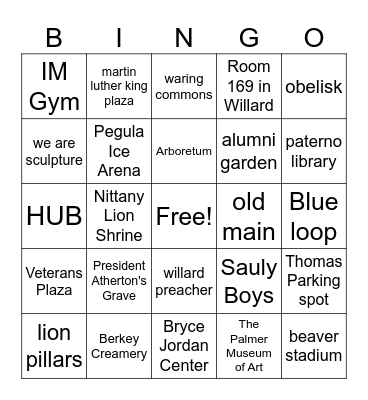 Answer Bingo Card