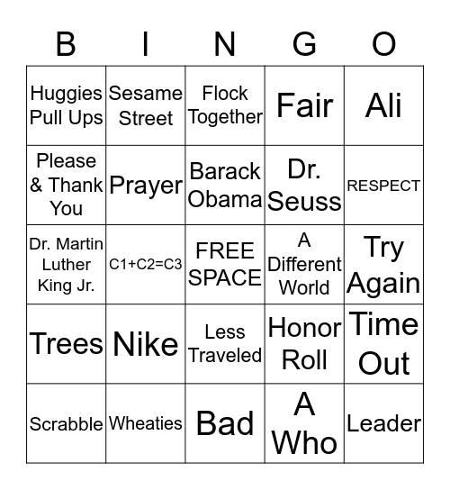 TRIVA BINGO Card