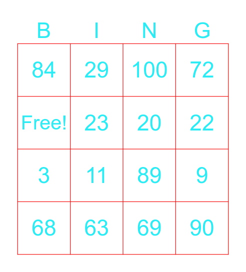 kavi's old folks bingo Card