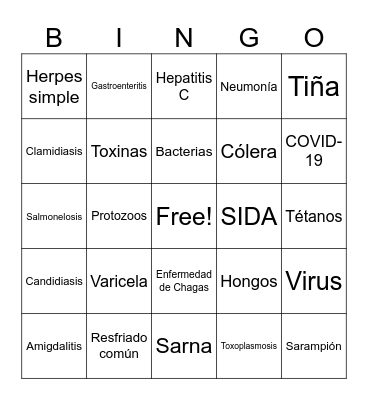 Infecciones Bingo Card