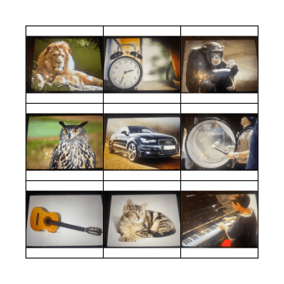 Everyday sounds Bingo Card