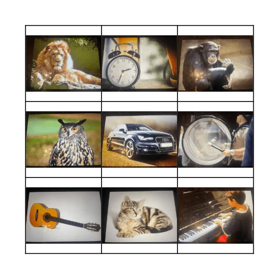 Everyday sounds Bingo Card