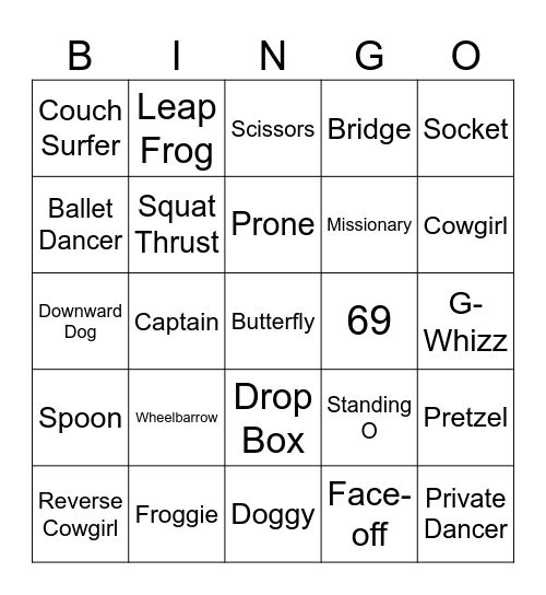 Position Bingo Card