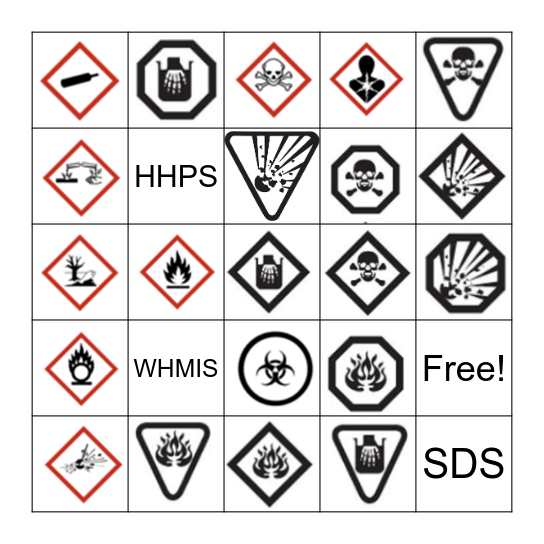 HHPS/WHMIS Bingo Card