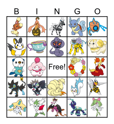POKEMON BINGO Card