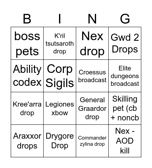 Not-A-Bingo Card