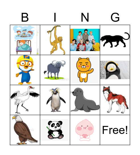 Panda bear, panda bear, What do you see? Bingo Card