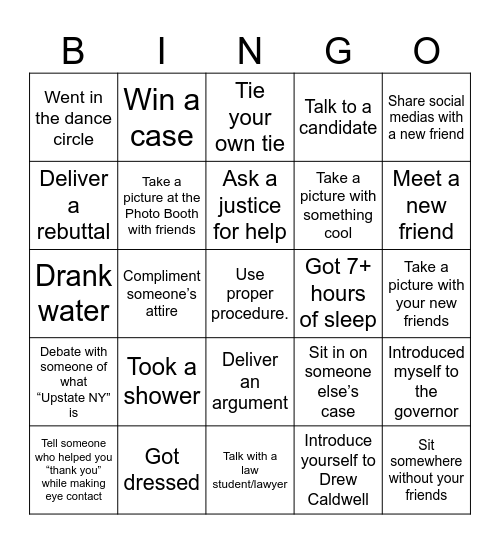 YAG Judicial Bingo Card