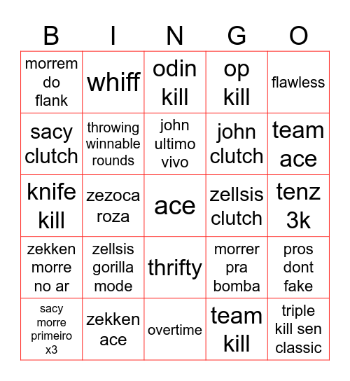 SENTINELAS ASCENT Bingo Card