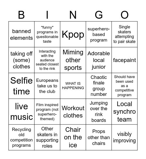 GALA BINGO Card