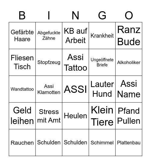 Assi TV Bingo Card