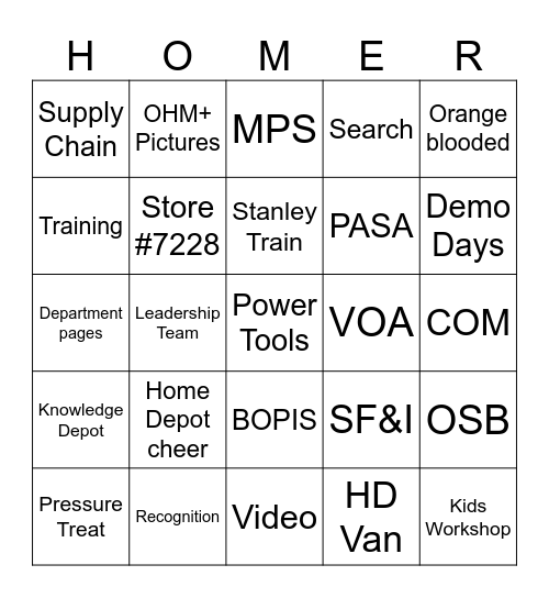 BINGO Card