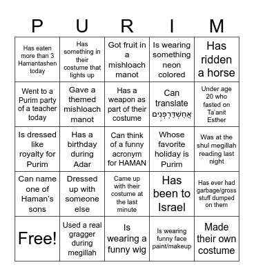 Find someone who... Bingo Card