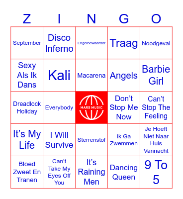 Het Foute Uur Bingo Card