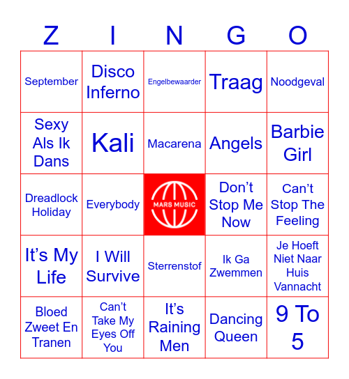 Het Foute Uur Bingo Card