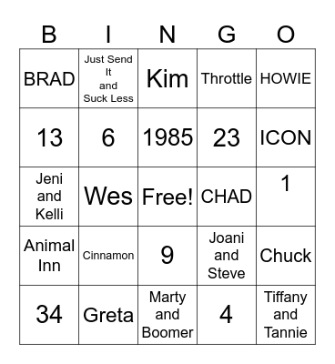 ANIMAL INN FLYBALL BINGO Card