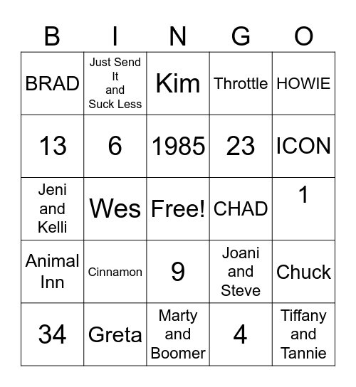 ANIMAL INN FLYBALL BINGO Card