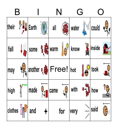 ULS 07 Weather Bingo Card