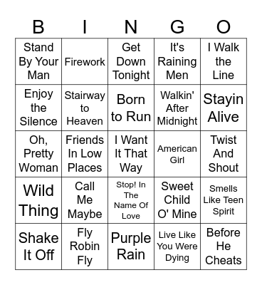 Little Bit Of Everything Bingo Card