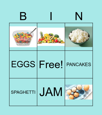 FOOD IS DELICIOUS Bingo Card