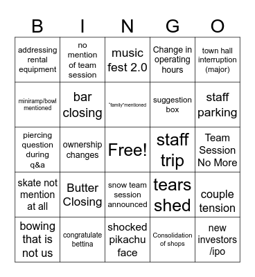 Bingo Card