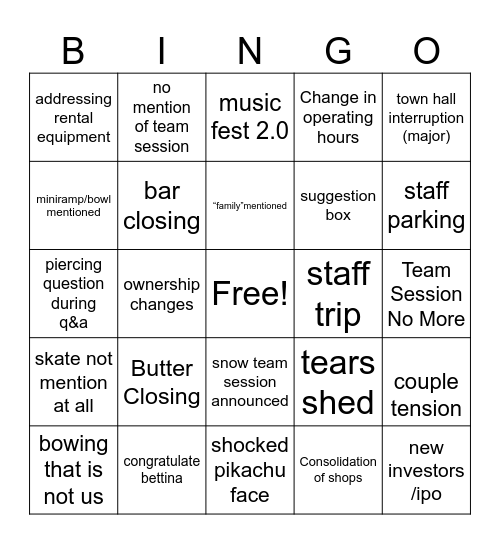 Bingo Card