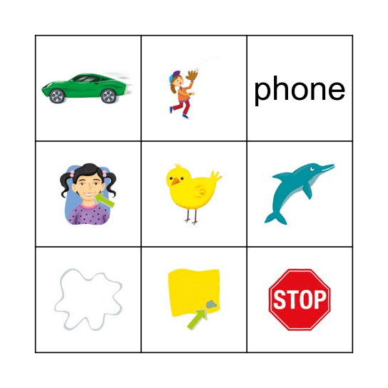 Phonics 4 - Unit 4 Bingo Card