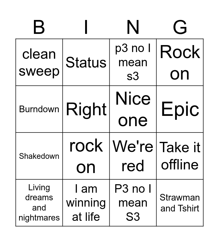 Epd Bingo Card