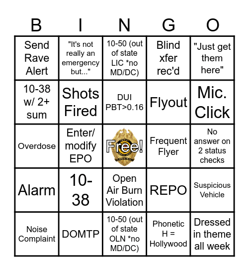 2024 T-Comm Week Bingo Card