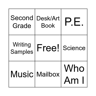 Room 3 Mrs. Maheshwari Bingo Card